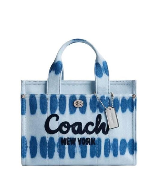 COACH Blue Denim Tie-Dye Tote Bag