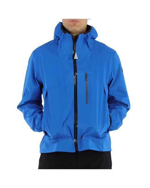 Moncler Blue Sattouf Hooded Windbreaker Jacket for men
