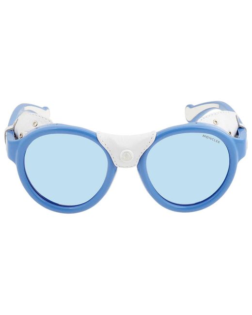 Moncler Blue Round Sunglasses
