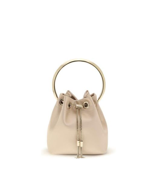 Jimmy Choo Natural Bon Bon Top Handle Bag