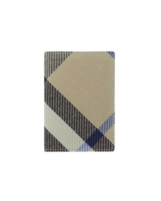 Burberry Green Check Pattern Folding Card Case for men