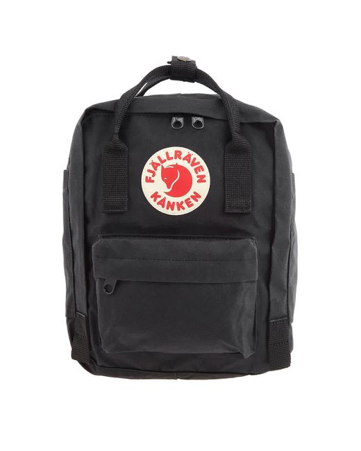 Fjallraven Black Kanken Mini Kids Backpack