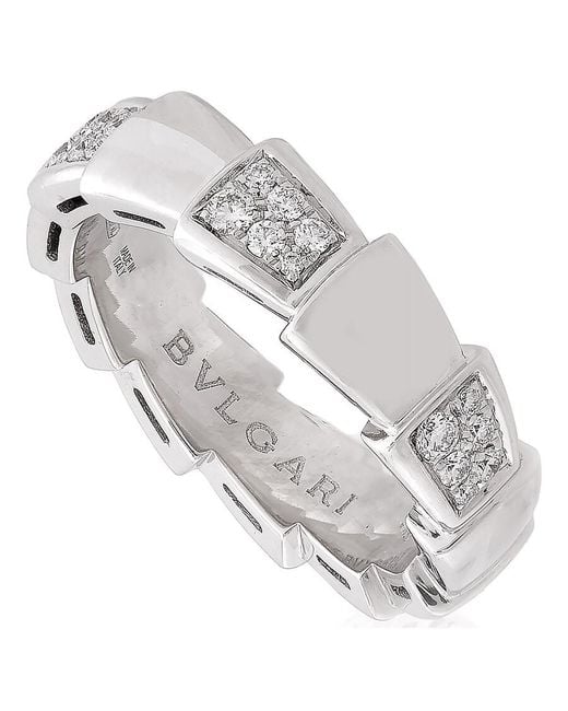 BVLGARI Metallic Serpenti 18K 0.43 Ct Diamond Ring