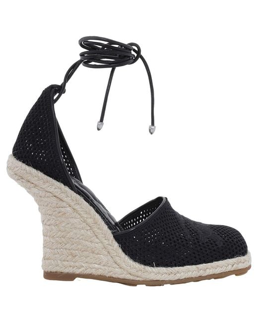Burberry Blue Mesh Plunge Espadrilles, Brand Size 35 Us