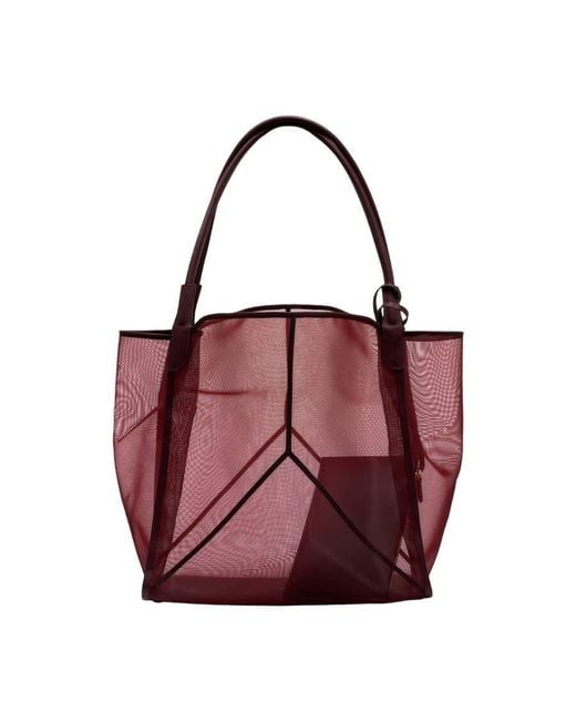 Victoria Beckham Purple Tote Bag Burgundy for men