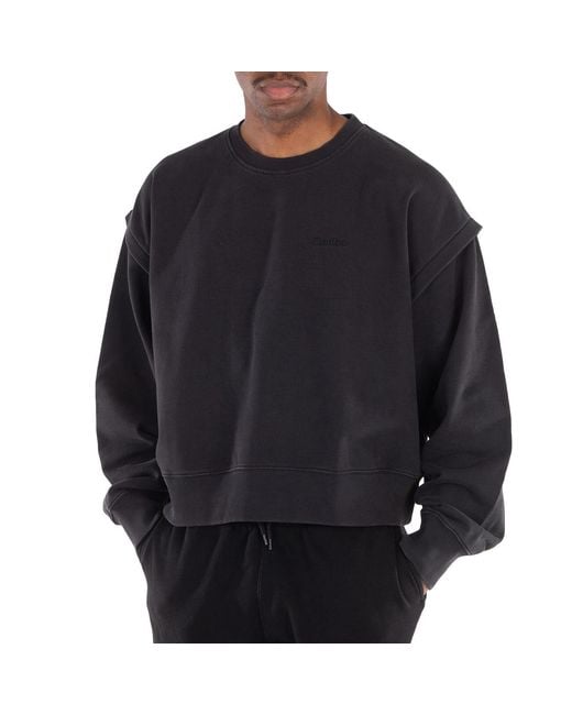 Etudes Studio Black Felpa Ciment Logo Print Sweatshirt for men