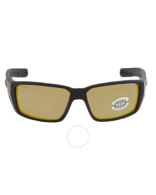 Costa Del Mar Brown Fantail Pro Sunrise Silver Mirror Polarized Glass Rectangular Sunglasses 6s9079 907905 60 for men