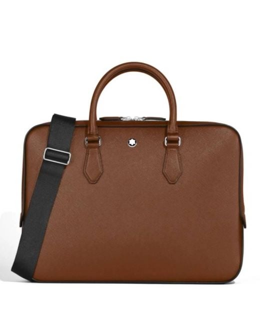 Montblanc Brown Sartorial Thin Leather Document Case for men