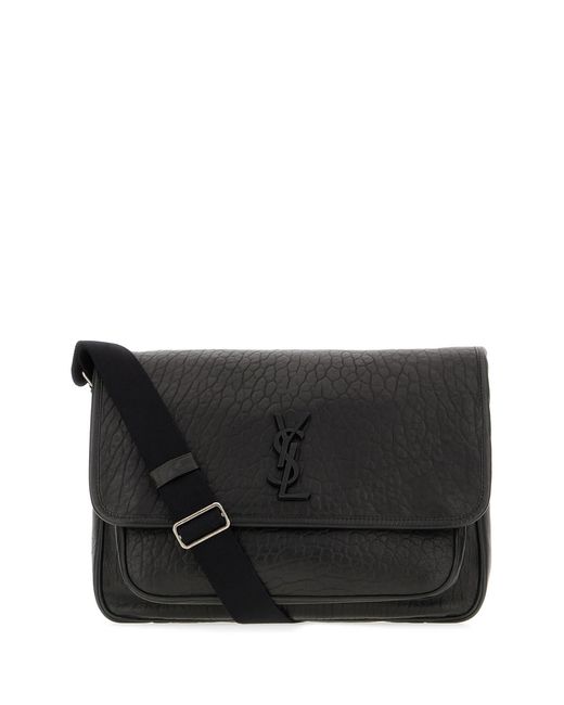 Saint Laurent Black Leather Niki Crossbody Bag for men