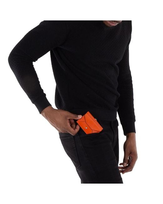 Montblanc Orange Meisterstuck Selection Soft Card Holder for men