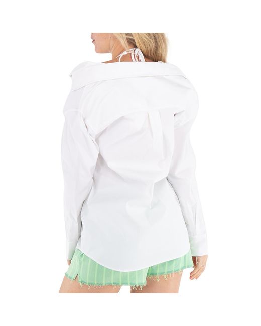 Alexander Wang White Ladies Layered Bikini Shirt