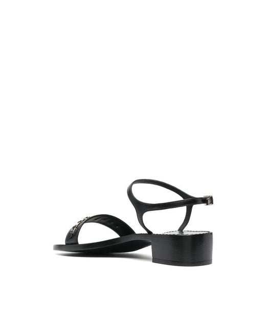 Ferragamo Black Tiny Vara Bow Appliqu Trim Sandals