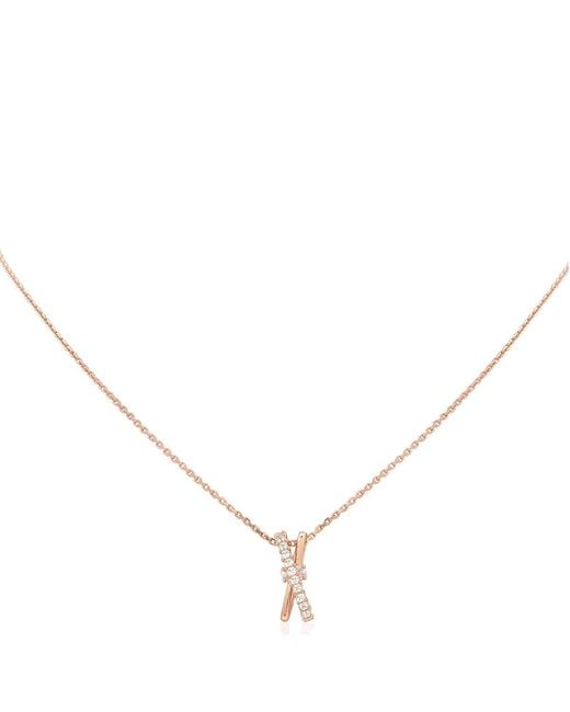 Swarovski Brown Hyperbola Pendant 2 Band Rose Shiny