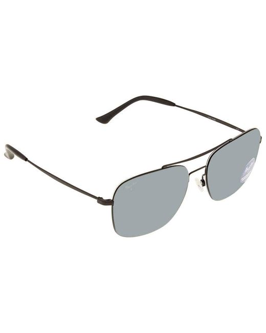 Maui Jim Gray Neutral Grey Polarized Aviator Unisex Sunglasses -2m