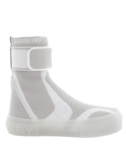 Burberry White Vanilla Knitted Sub High-top Sock Sneakers