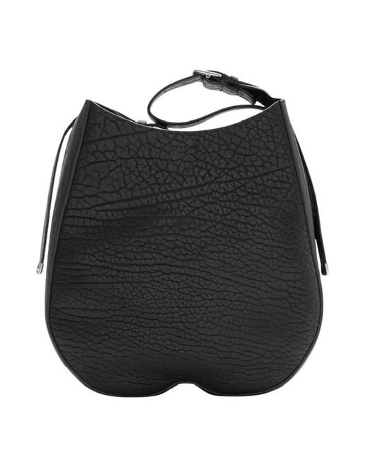 Burberry Black Medium Chess Leather Shoulder Bag for men