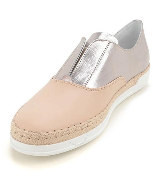 Tod's Natural S Metalic Effect Sneakers Light