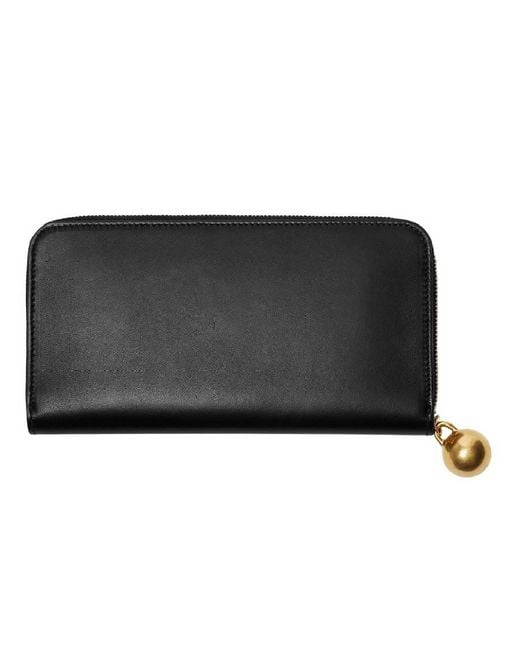Burberry Black Ekd Leather Zip-Around Wallet