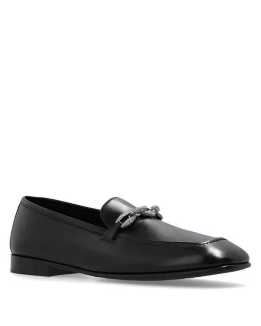 Jimmy Choo Black Diamond Tilda Loafers, Brand Size 36.5 Us Size 6.5