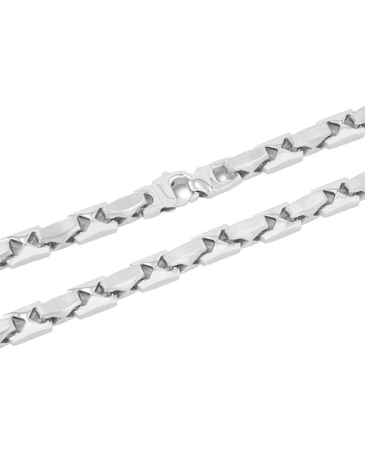 Robert Alton Metallic Stainless Steel 24' Inch Mariner Link Chain for men