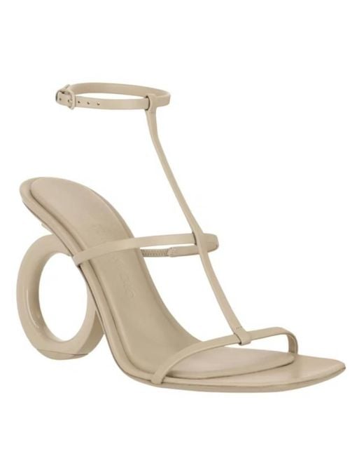 Ferragamo Metallic Ferragamo Elina T-Strap Gancini Sandals