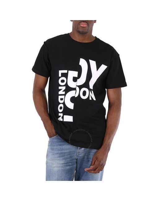 BOY London Black Cotton Upcycled T-shirt for men
