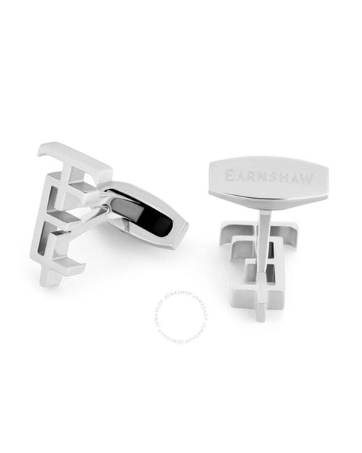 Thomas Earnshaw Black Celestial Monogram Cufflink for men