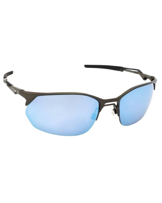 Oakley Blue Wire Tap 2.0 Prizm Deep Water Polarized Rectangular Sunglasses Oo4145 414506 for men