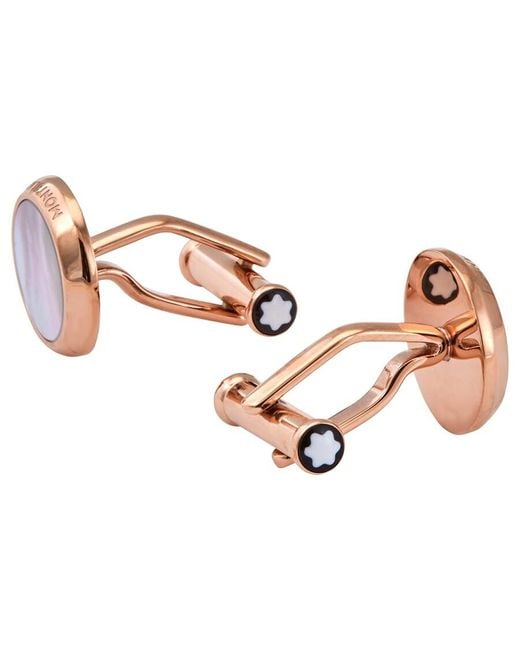 Montblanc Brown Meisterstuck Round Cufflinks