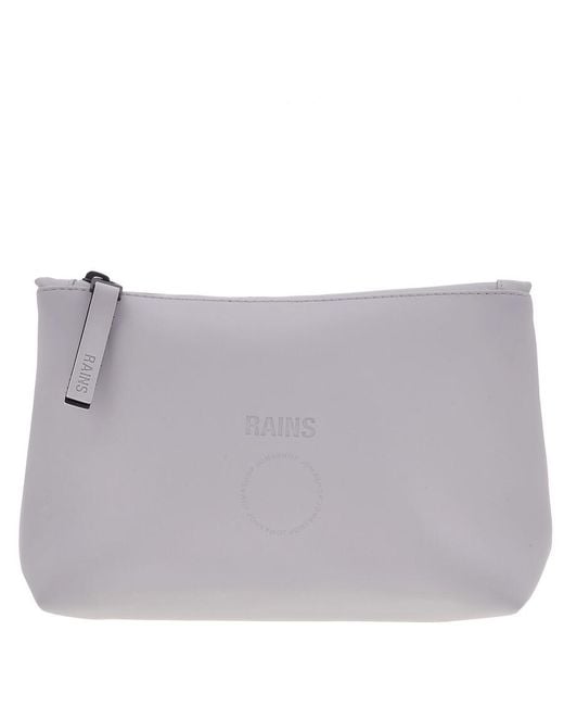 Rains Metallic Flint Waterproof Pu Fabric Cosmetic Bag