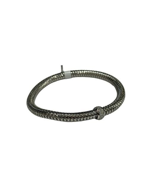 Roberto Coin Metallic 18k Wg Primavera Diamond Bracelet