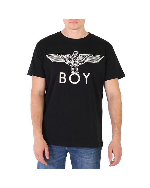 BOY London Black Boy Eagle Logo Print T-Shirt for men