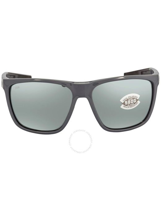 Costa Del Mar Gray Cta Del Mar Ferg Xl Grey Silver Mirror Polarized Glass Sunglasses  901210 62 for men