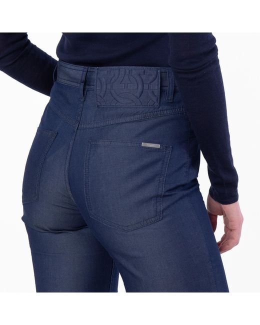 Ferragamo Blue Ferragamo Front Pleated Flared Trousers