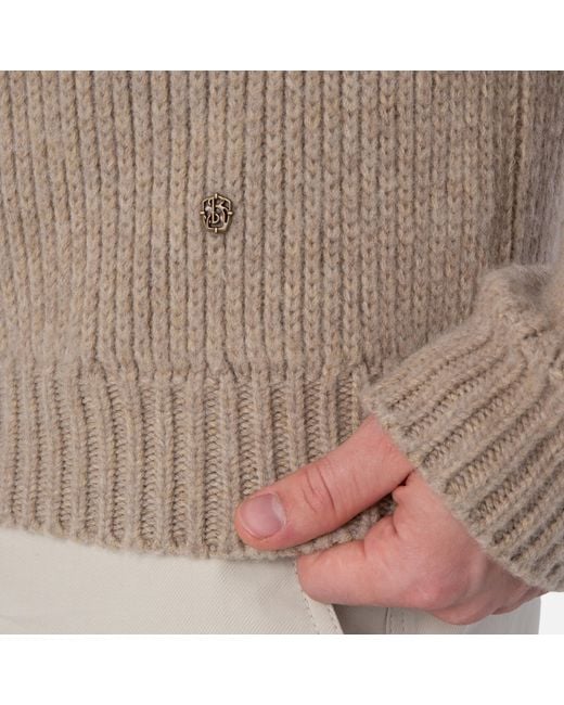 Burberry Natural Logo Applique Roll Neck Wool Blend Jumper for men
