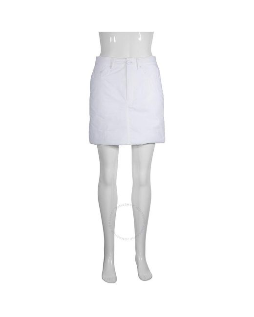 MM6 by Maison Martin Margiela White Mm High-rise Short Skirt