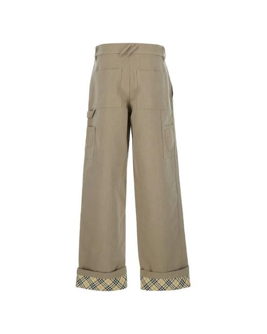 Burberry Natural Cotton Carpenter Trousers, Brand Size 46 (Waist for men