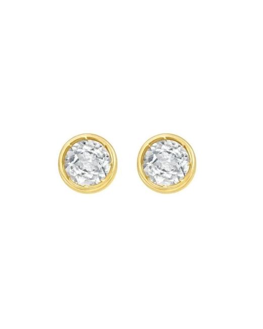 Tresorra Metallic 14K Topaz Birthstone Stud Earrings