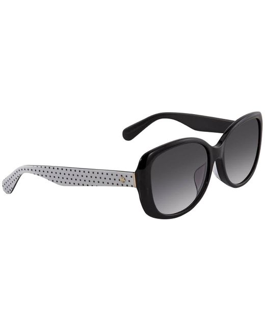 Kate Spade Black Dark Gray Gradient Rectangular Sunglasses Amberlyn / F / S8079o 57