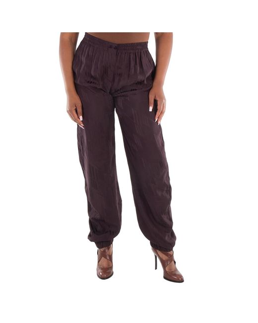 The Attico Red Ladies 'Jagger' Monogrammed Long Pants