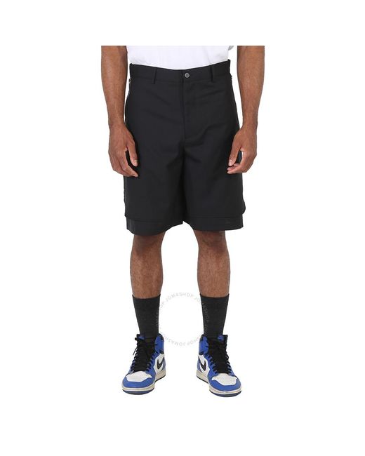 Emporio Armani Black Oversized Longzip Pants for men