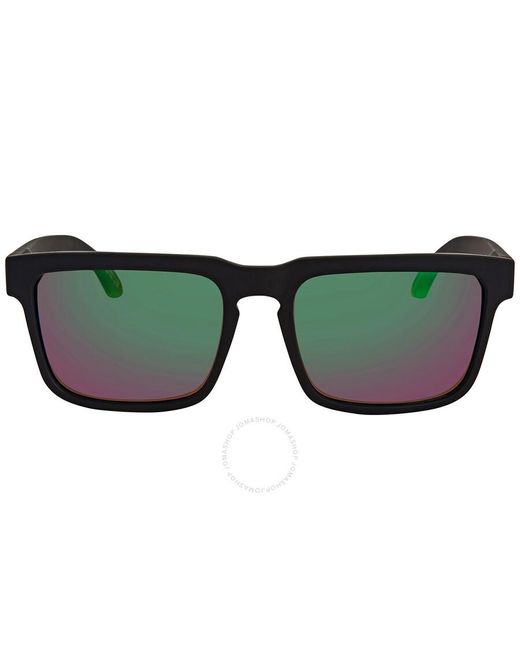 Spy Blue Helm Hd Plus Bronze With Green Spectra Square Sunglasses 673015374861