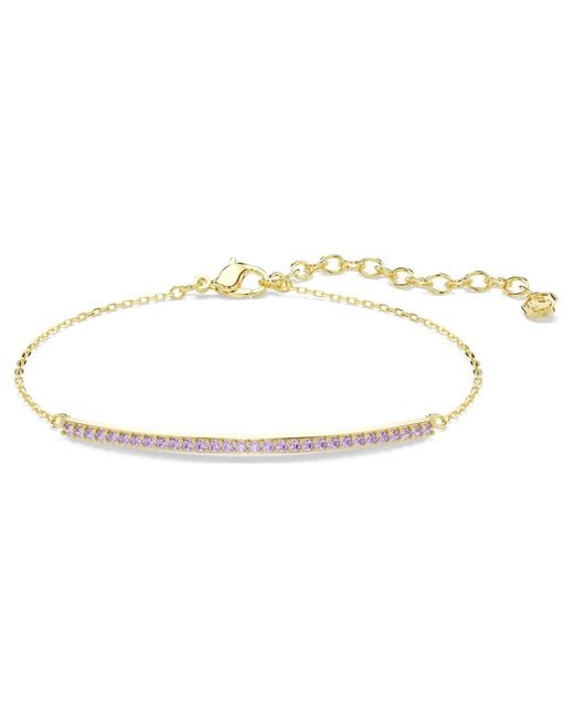 Swarovski Metallic Only Bracelet, Round Cut, 18K Finish