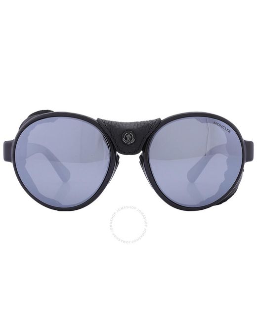 Moncler Blue Steradian Polarized Smoke Oval Sunglasses Ml0205 05d 56