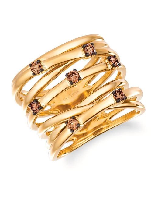Le Vian Metallic Ladies Honey And Chocolate Rings Set