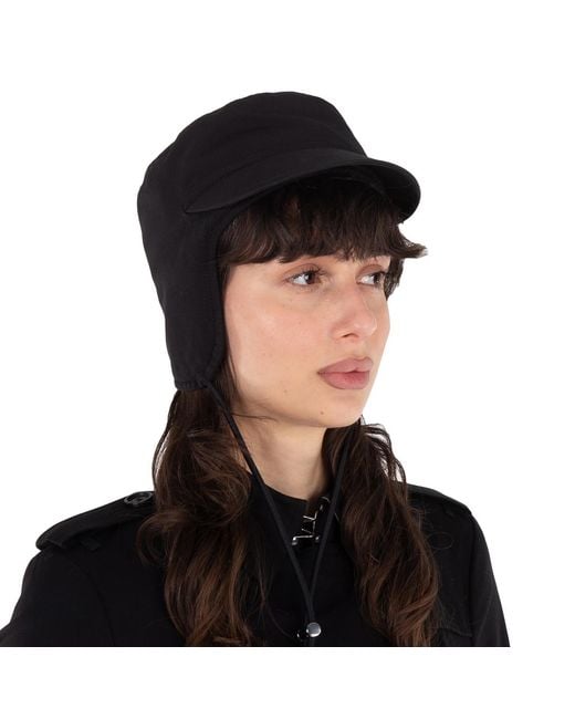 Burberry Black Tb Monogram Motif Cotton Hat
