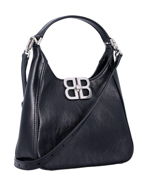 Balenciaga Blue Small Bb Shoulder Bag Lamb Leather