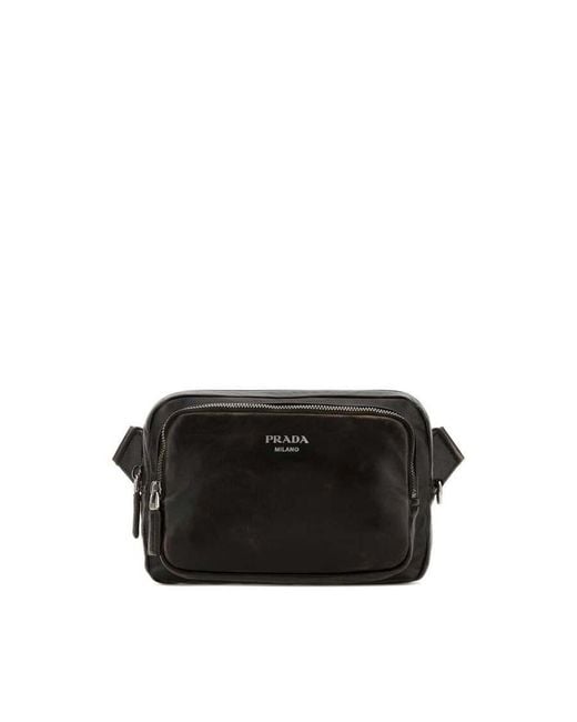 Prada Black Dark Nappa Leather Crossbody Bag Moro Borse A Tracolla for men