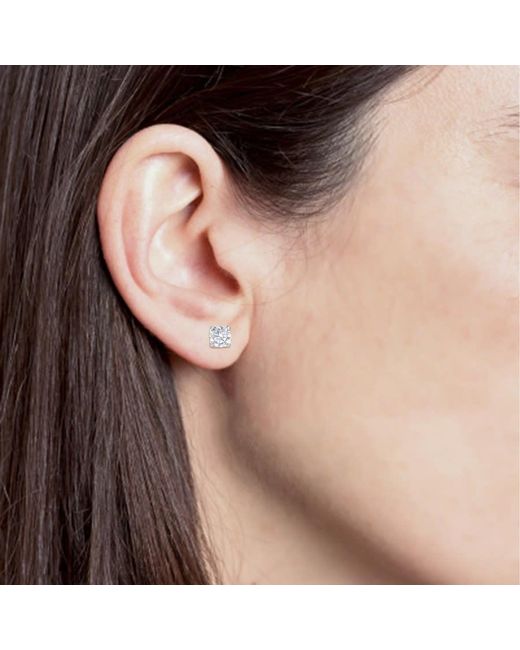 Brilliant Diamond Metallic 14Kt 3.00 Carat Round Cut Lab Grown Diamond Stud Earrings For for men