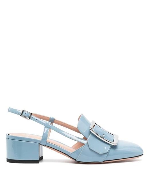 Bally Blue Jasmine Patent Leather Pumps, Brand Size 37 Us